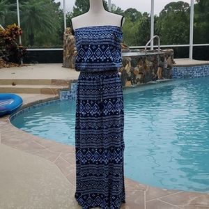 Strapless summer  maxi dress